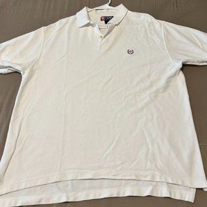 Great looking white Chaps polo shirt!